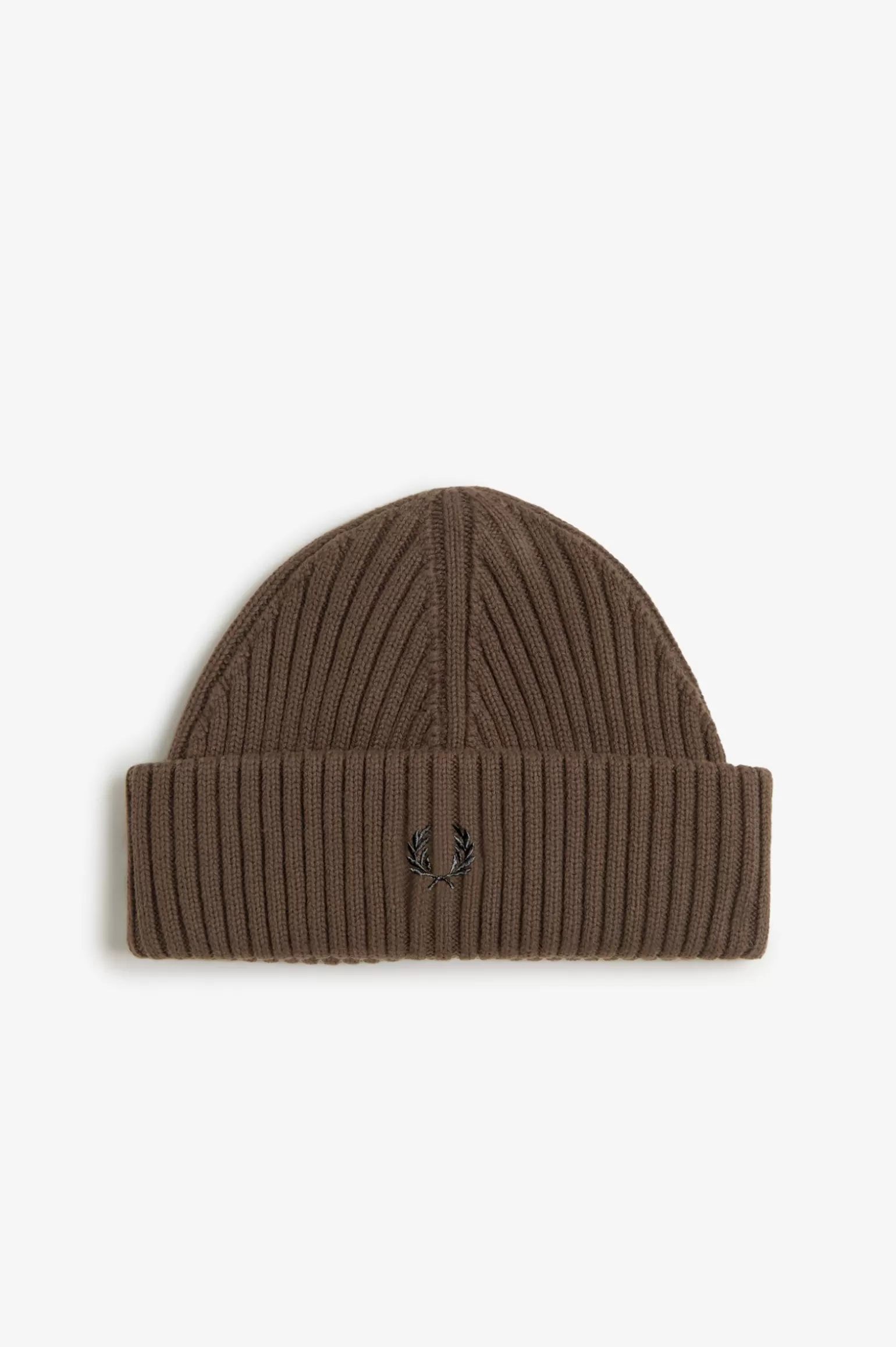 Accessoires | Accessoires^Fred Perry Beanie Aus Gerippter Baumwolle Gebrannter Tabak