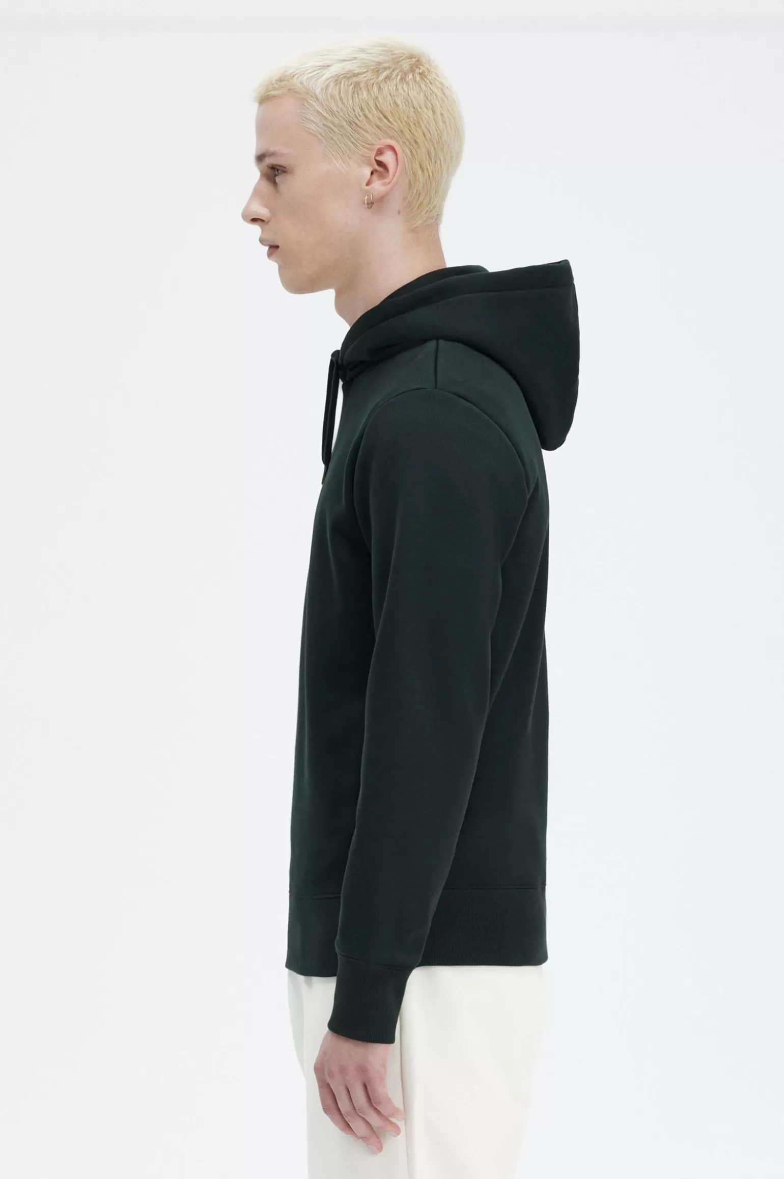 Sweatshirts^Fred Perry Besticktes Kapuzensweatshirt Nachtgrün