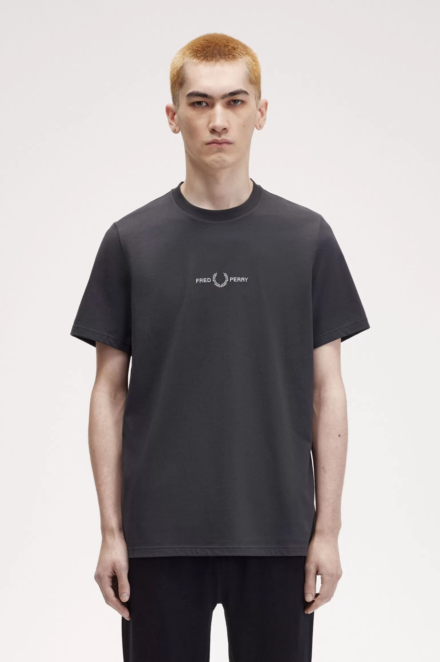 T-Shirts^Fred Perry Besticktes T-Shirt Ankergrau