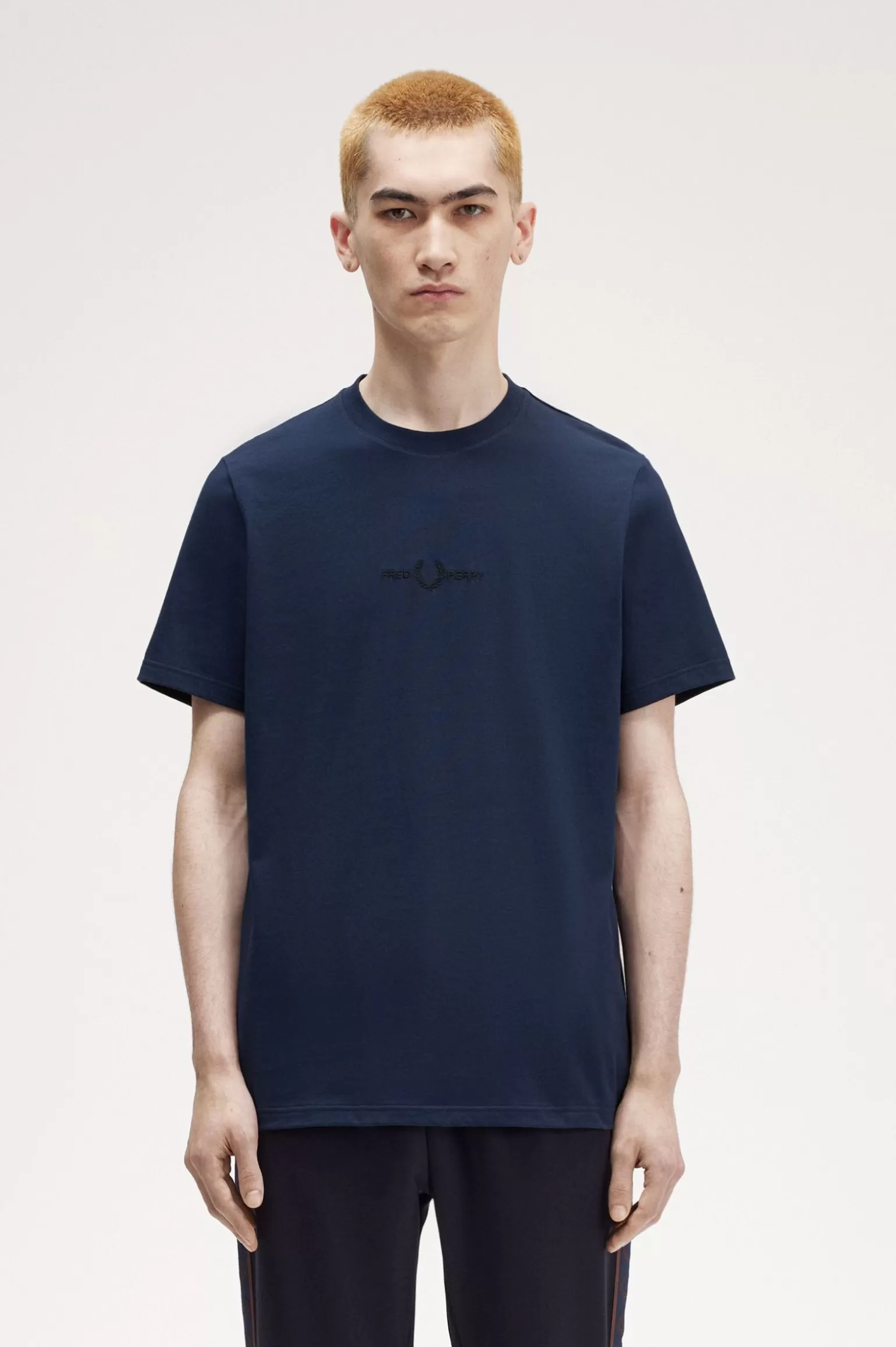 T-Shirts^Fred Perry Besticktes T-Shirt Blaugrau