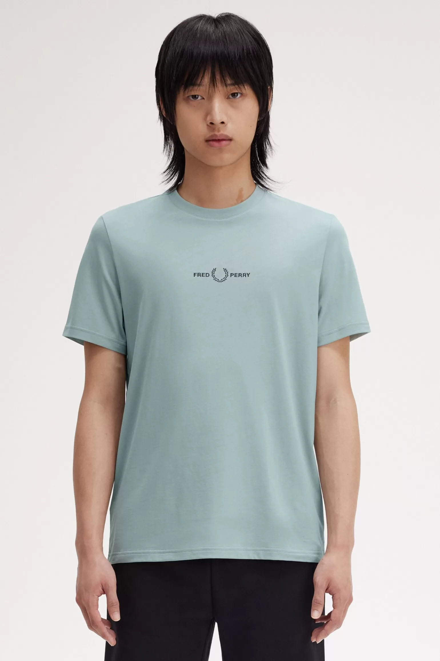 T-Shirts^Fred Perry Besticktes T-Shirt Silberblau