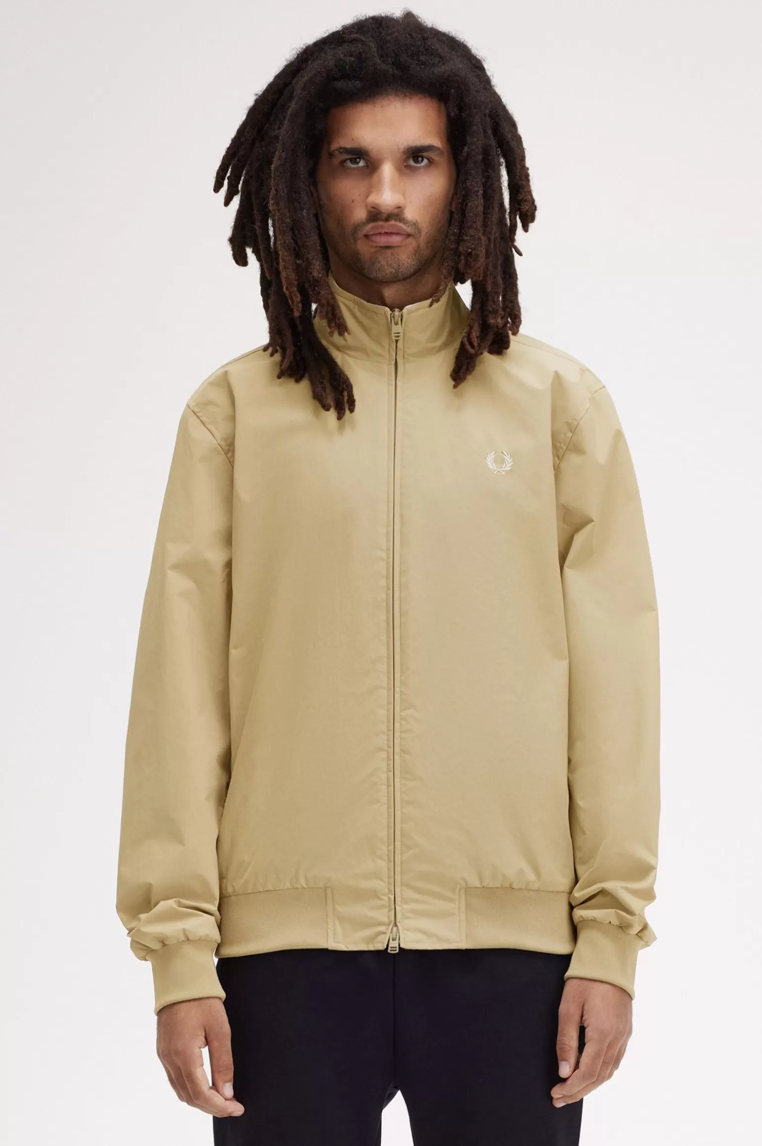 Mäntel und Jacken^Fred Perry Brentham Jacke Warmes Steingrau