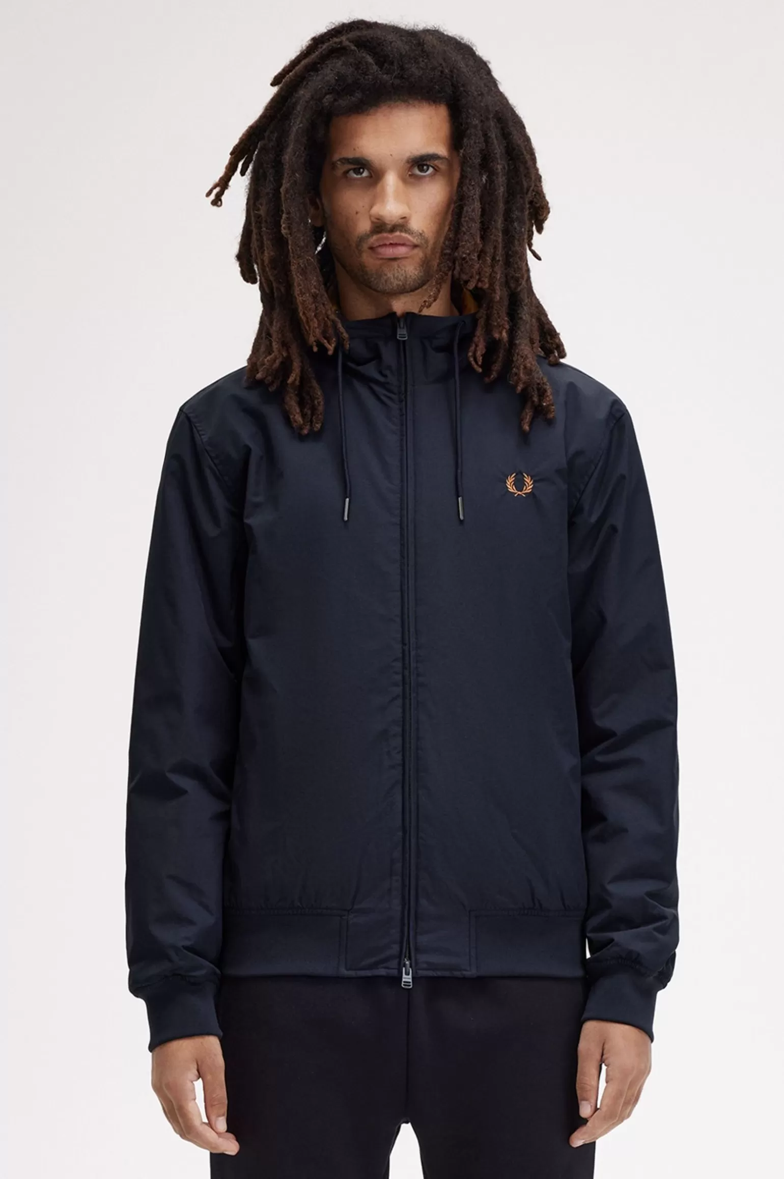 Mäntel und Jacken^Fred Perry Brentham Jacke Mit Kapuze Marineblau