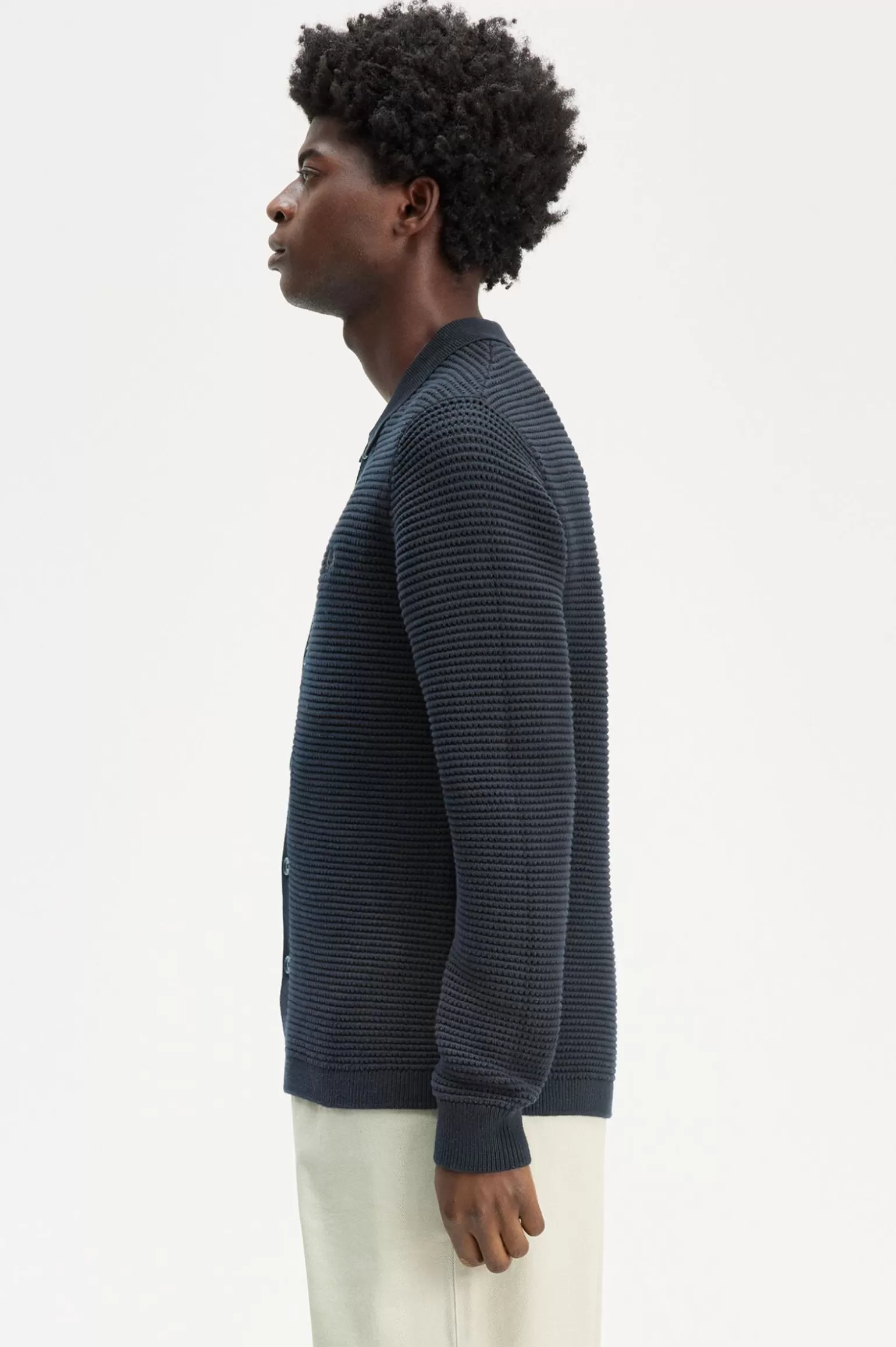 Knitwear^Fred Perry Cardigan Mit Pointelle-Design Marineblau