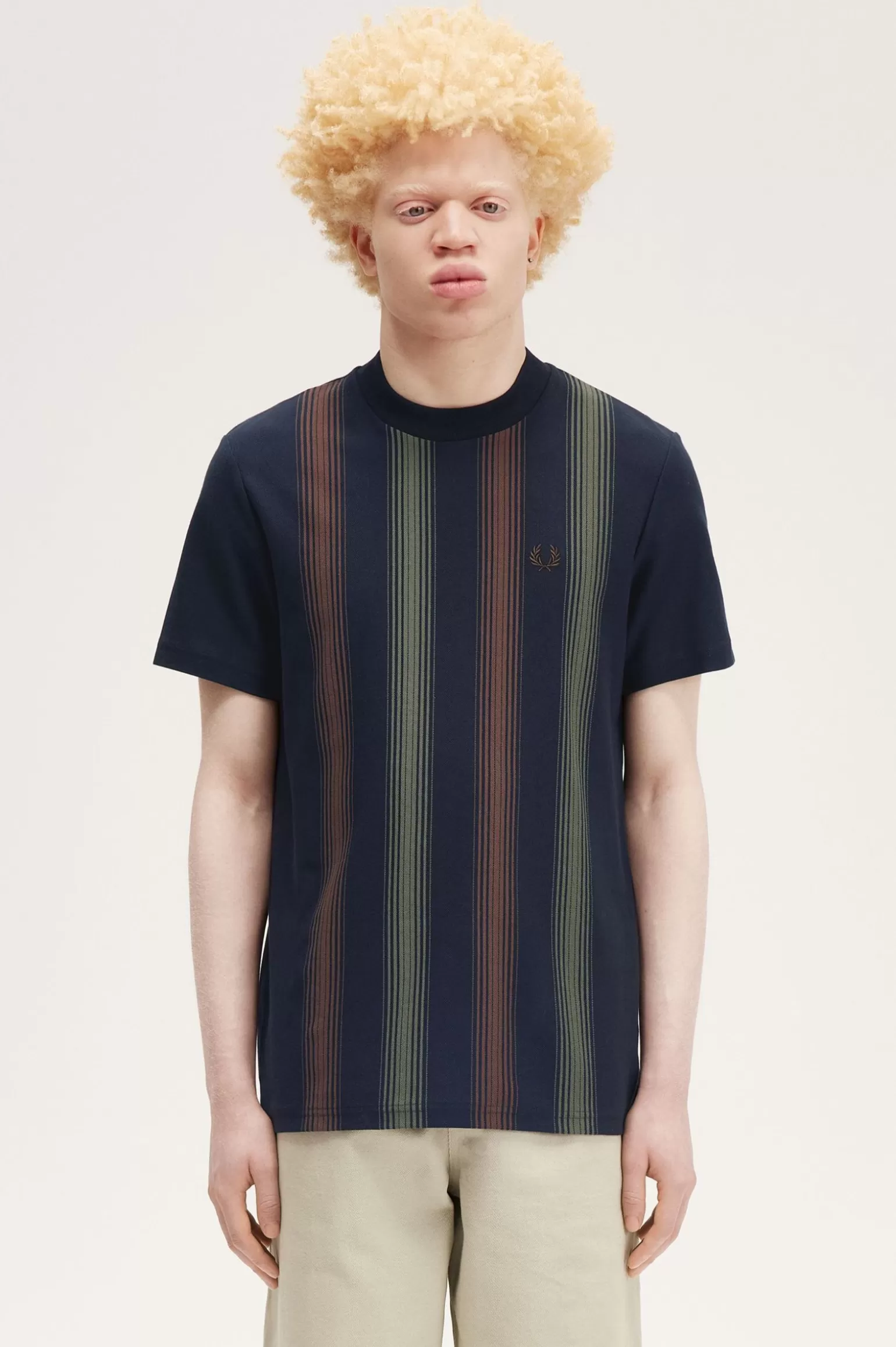 T-Shirts^Fred Perry Gestreiftes T-Shirt Marineblau