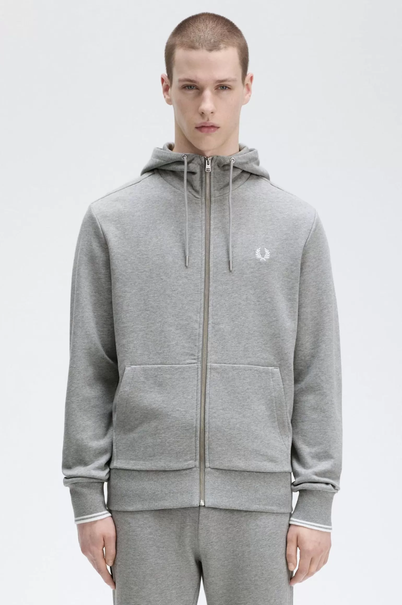 Sweatshirts^Fred Perry Kapuzenjacke Mit Durchgehendem Reißverschluss Schwarz