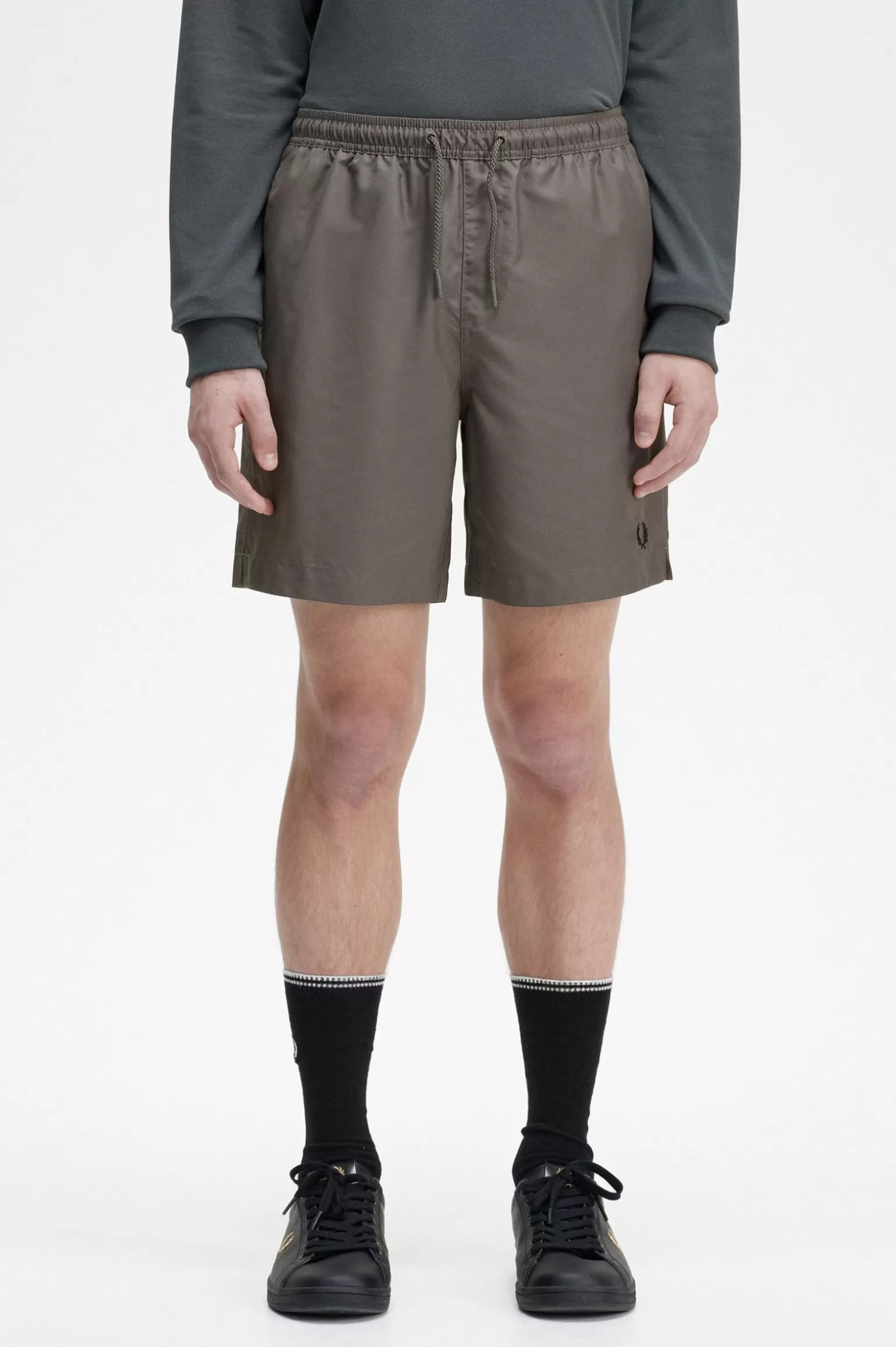 Shorts^Fred Perry Klassische Badeshorts Feldgrün