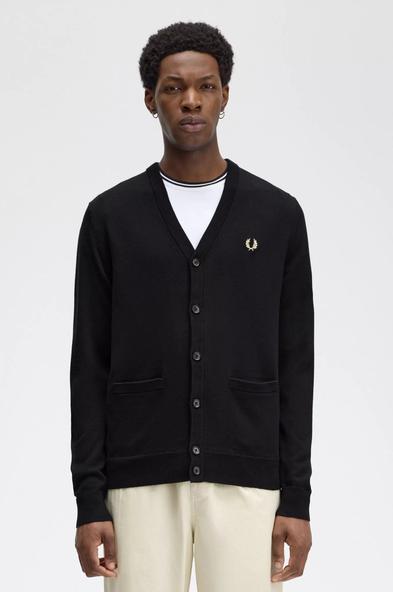 Knitwear^Fred Perry Klassischer Cardigan Schwarz