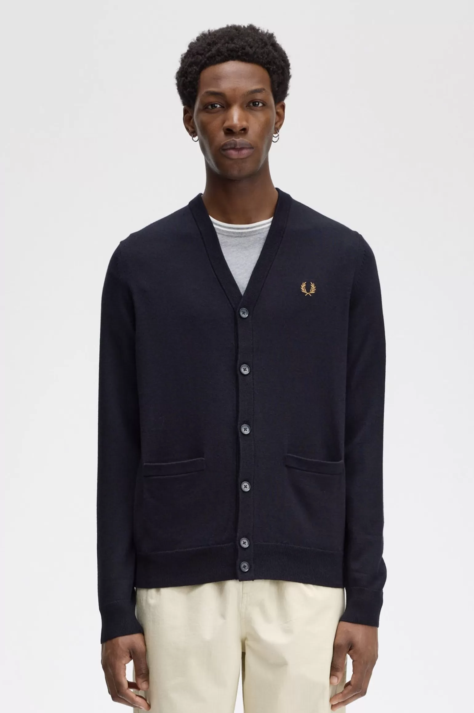 Knitwear^Fred Perry Klassischer Cardigan Marineblau