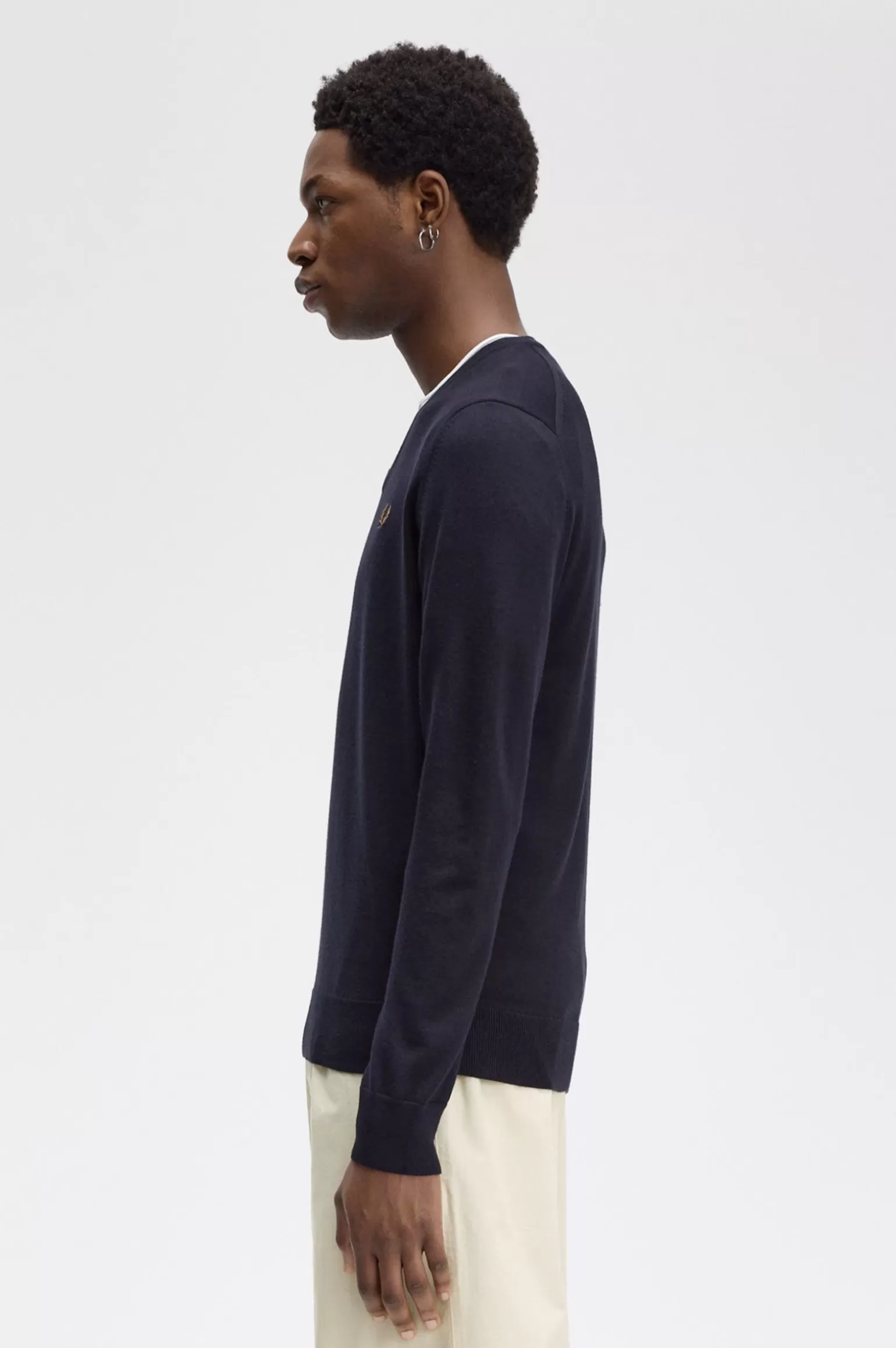 Knitwear^Fred Perry Klassischer V-Pullover Marineblau