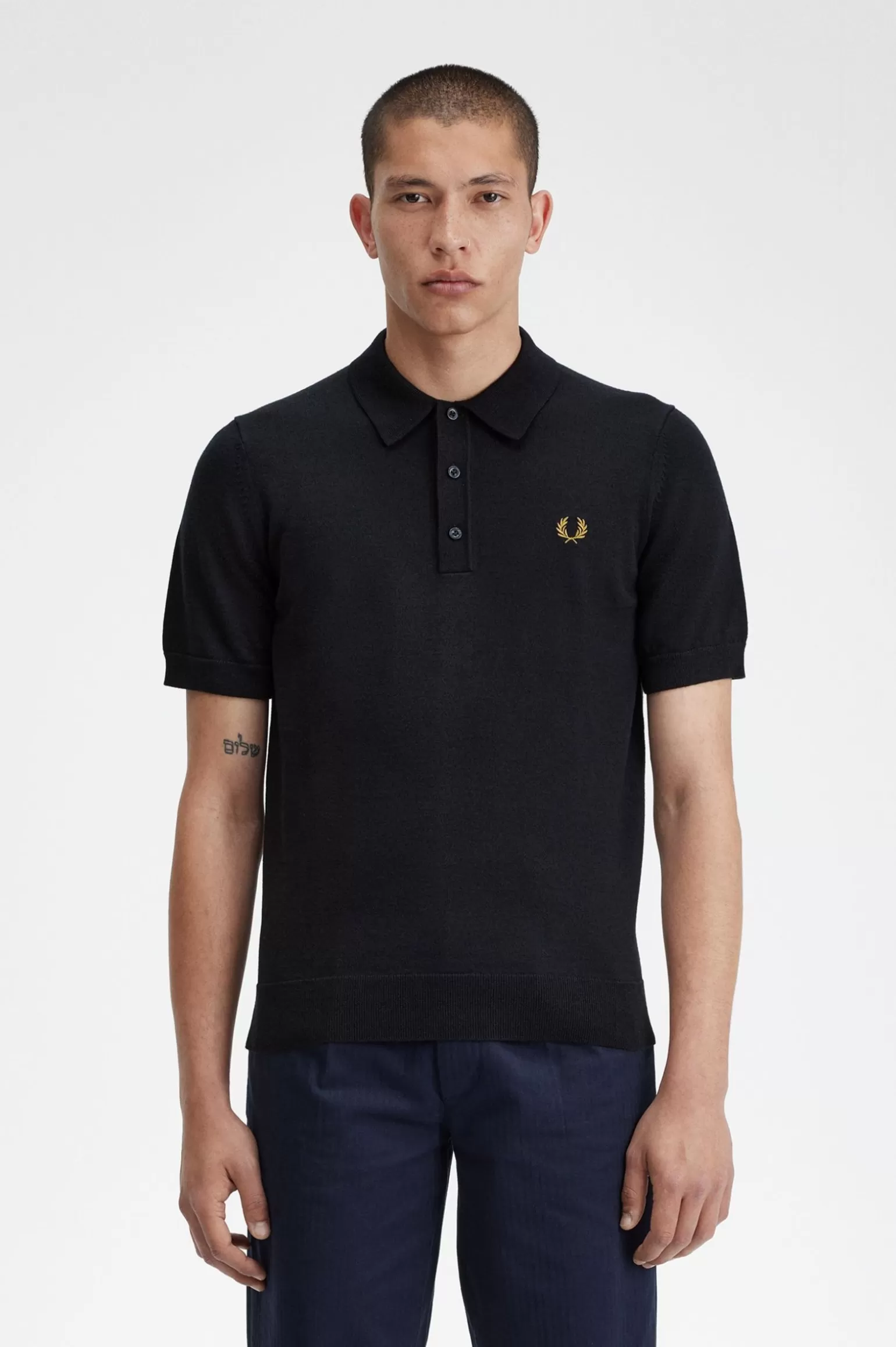 Poloshirts | Knitwear^Fred Perry Klassisches Strickhemd Marineblau