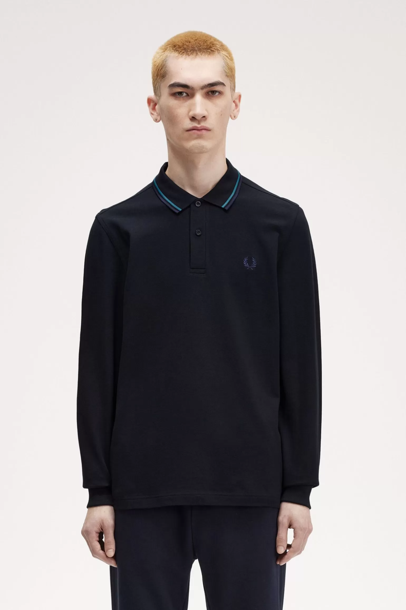 Poloshirts^Fred Perry M3636 Marineblau / Runaway Bay Ocean / Blaugrau