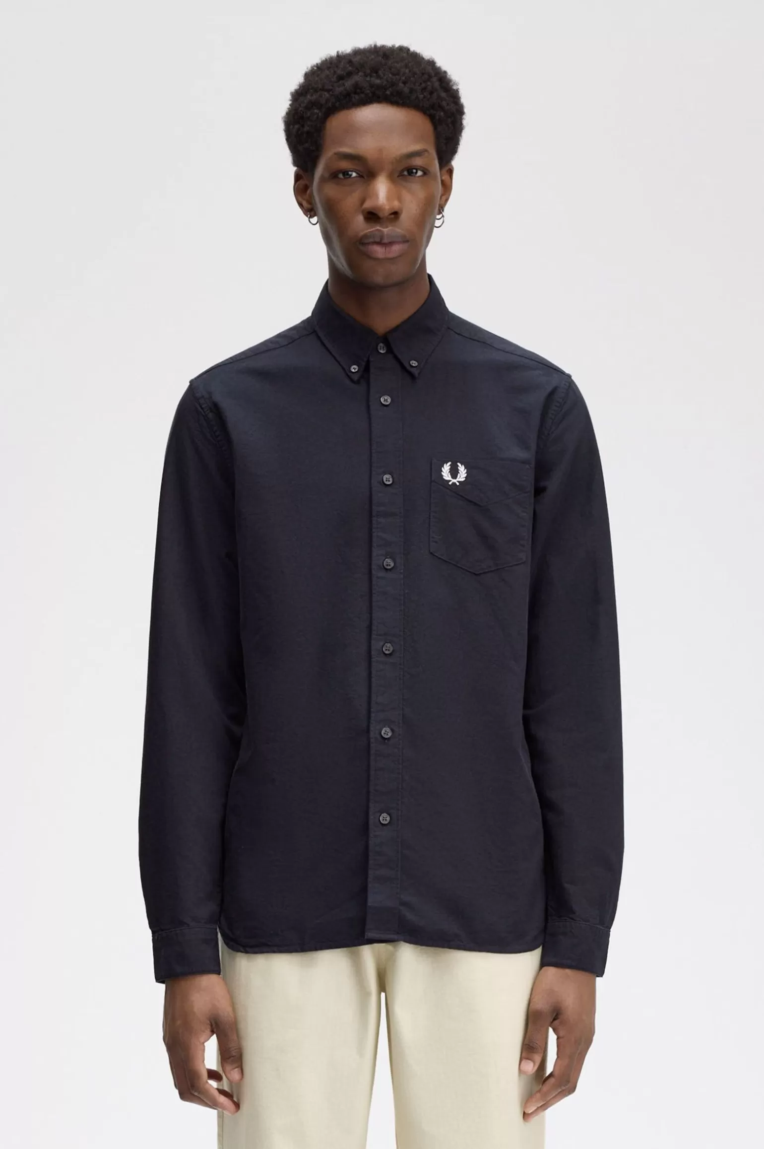 Hemden^Fred Perry Oxford-Hemd Marineblau