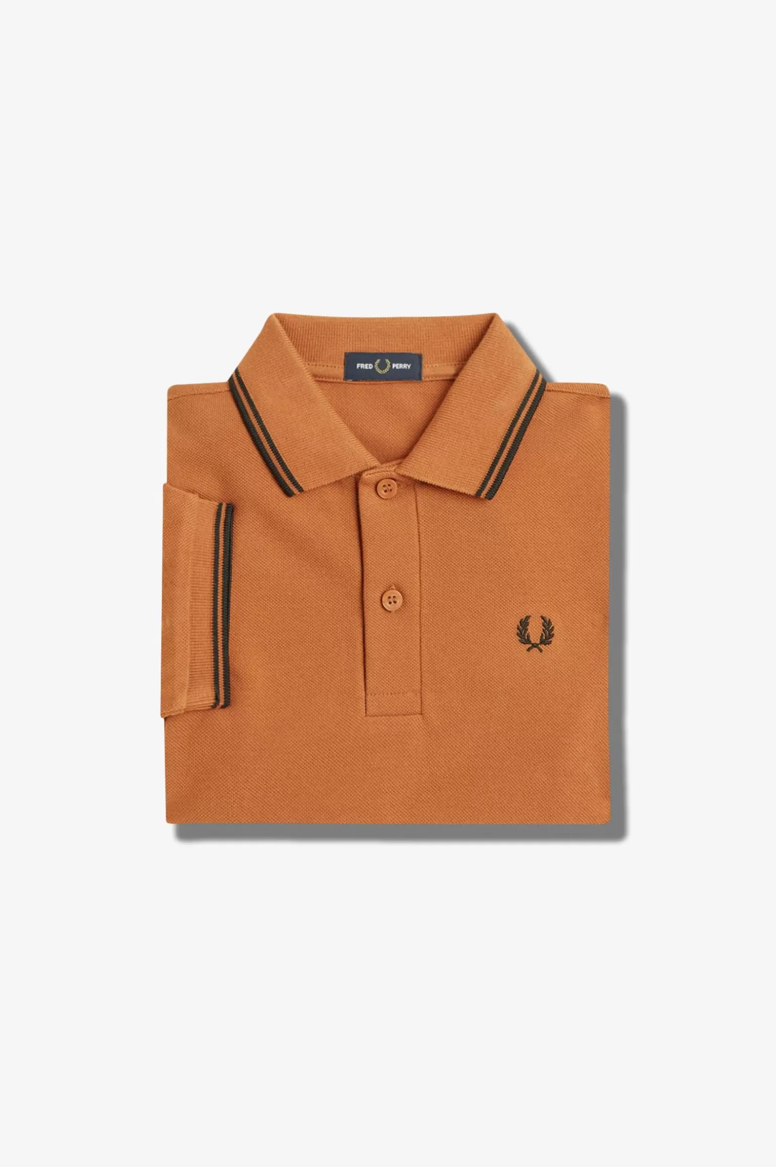 Kinder^Fred Perry Poloshirt Von Mit Doppelstreifen Für Kinder Orange / Schwarz