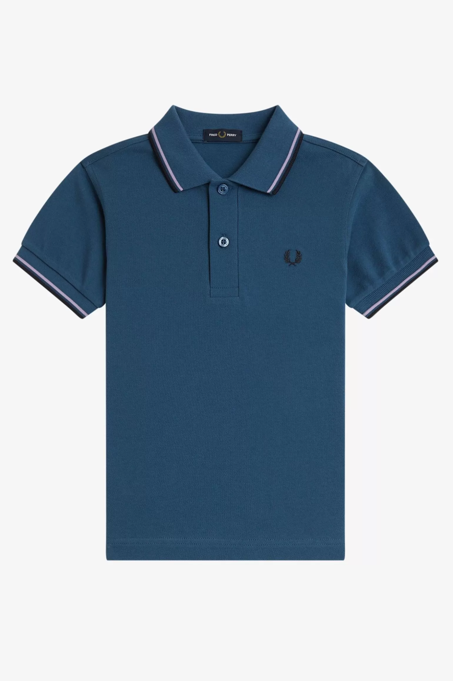 Kinder^Fred Perry Poloshirt Von Mit Doppelstreifen Für Kinder Mitternachtsblau / Ultraviolett / Marineblau