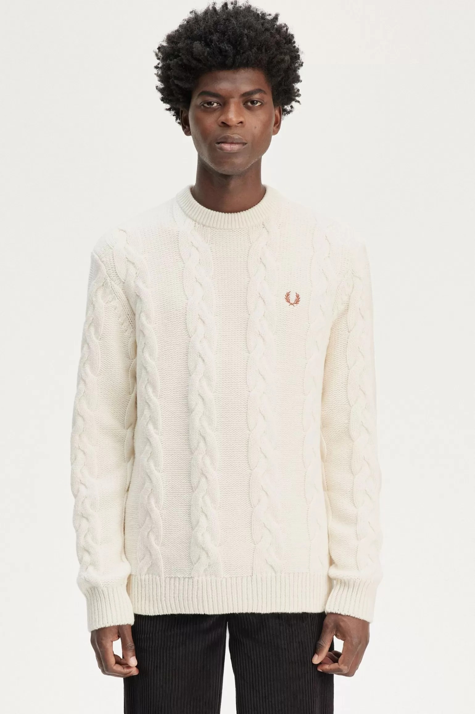 Knitwear^Fred Perry Pullover Mit Zopfmuster Ecru