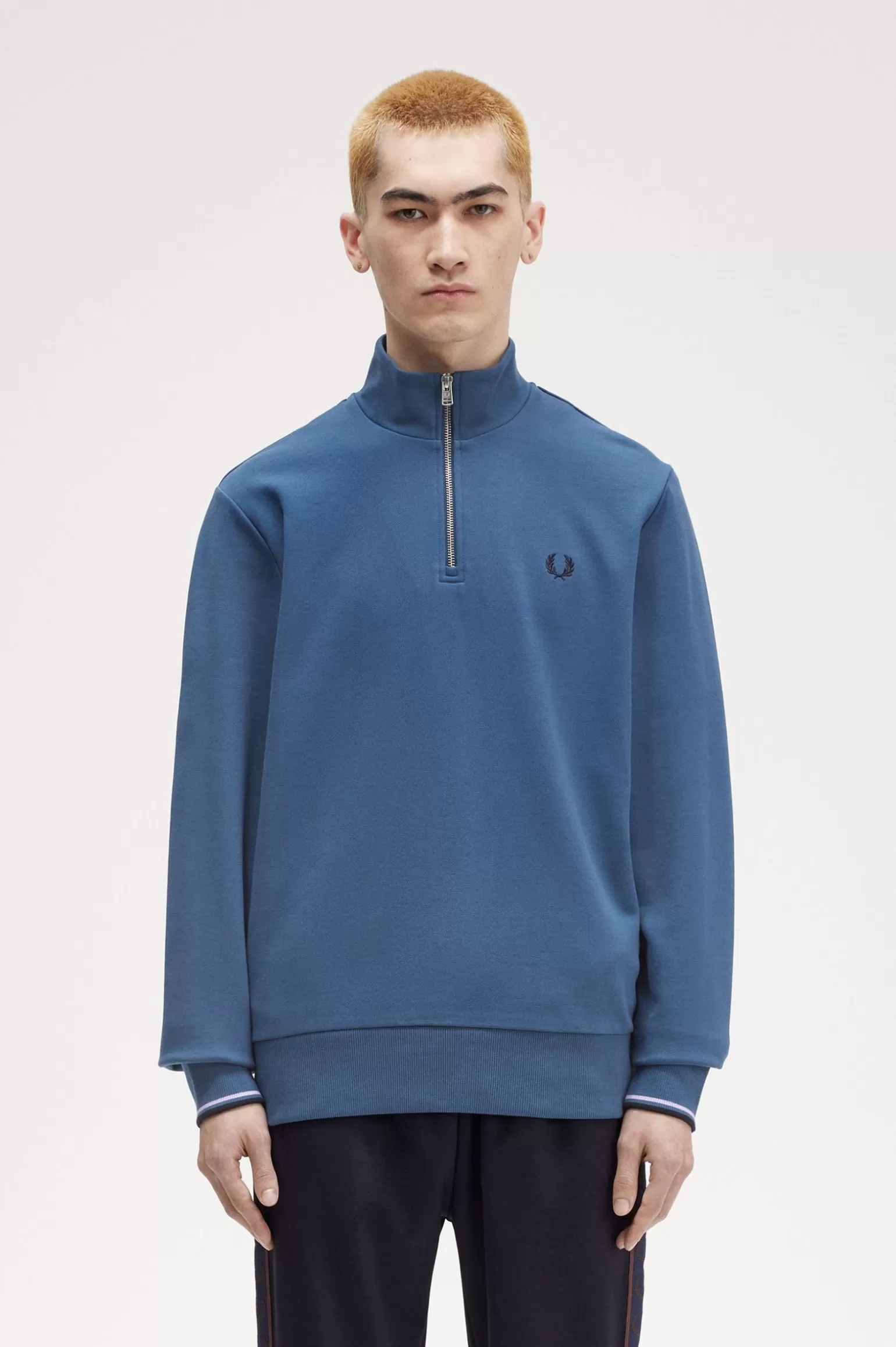 Sweatshirts^Fred Perry Sweatshirt Mit 1/2-Reißverschluss Mitternachtsblau / Ultraviolett / Marineblau