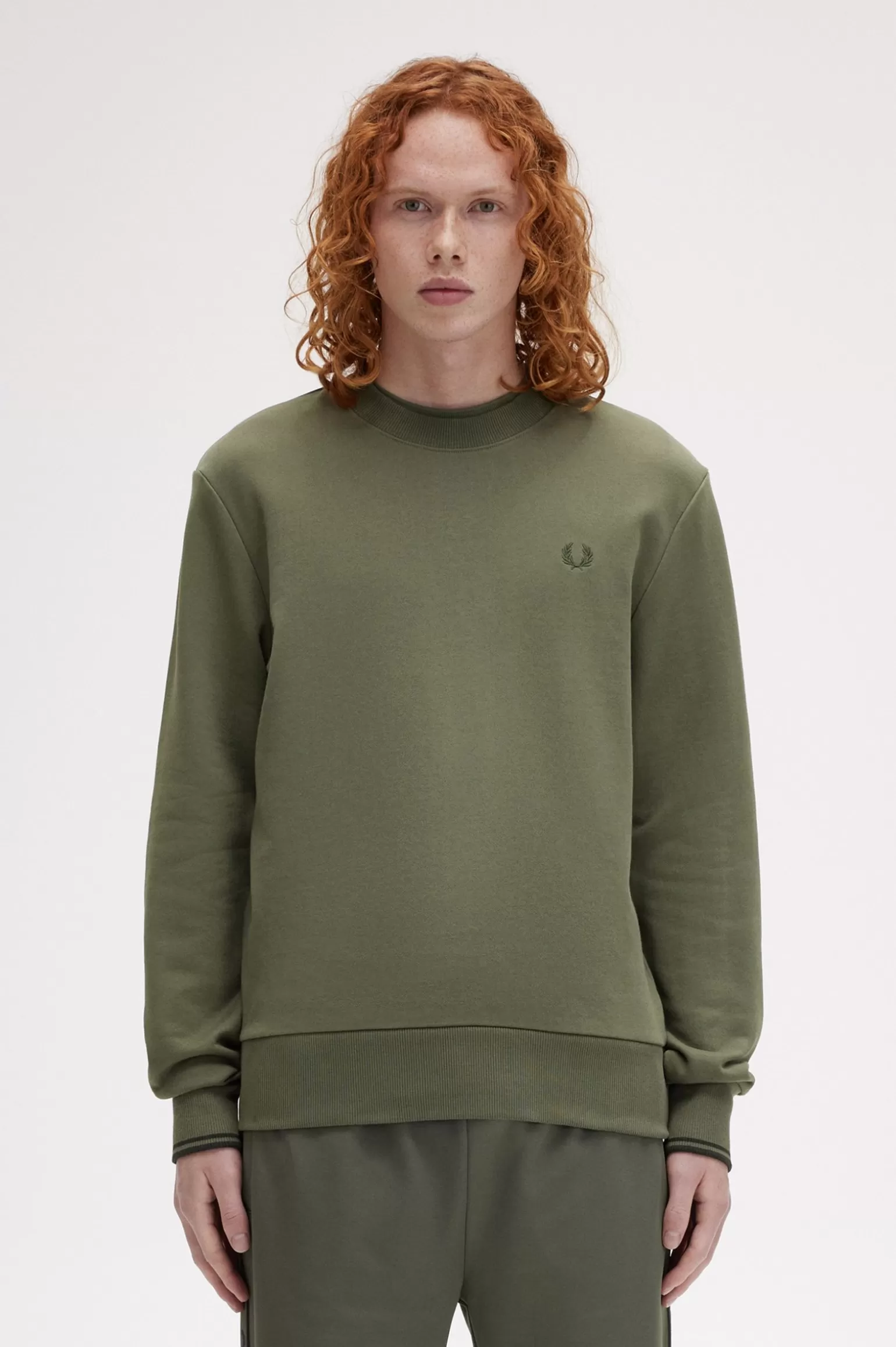 Sweatshirts^Fred Perry Sweatshirt Mit Rundhalsausschnitt Lorbeerkranz-Grün / Nachtgrün