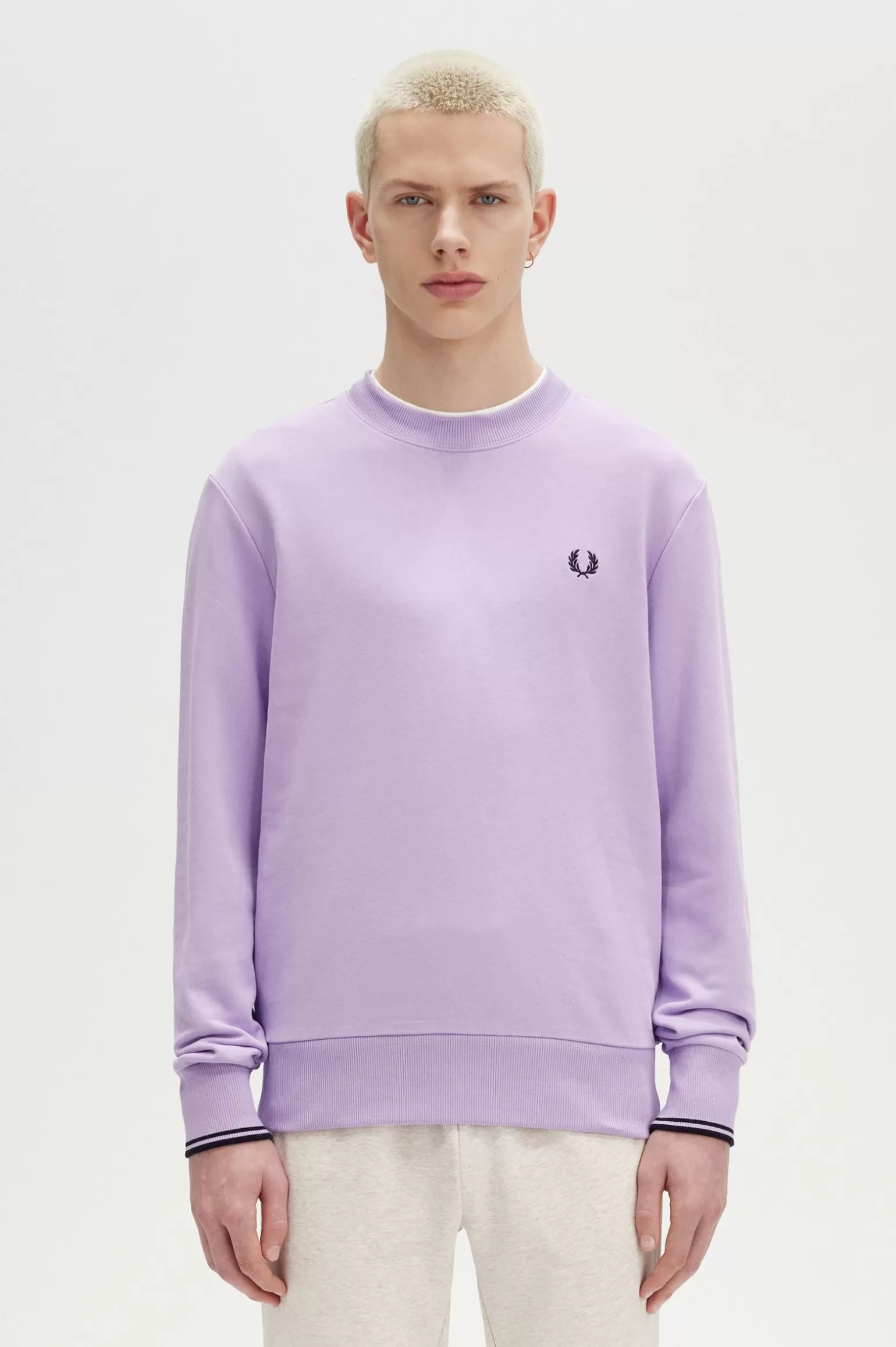 Sweatshirts^Fred Perry Sweatshirt Mit Rundhalsausschnitt Ultraviolett / Marineblau