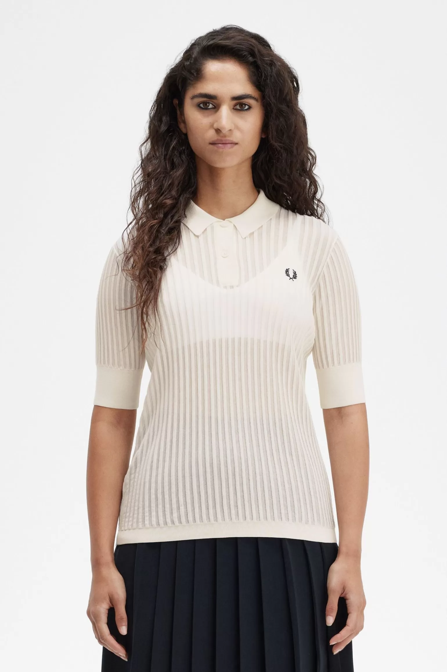 Knitwear^Fred Perry Transparentes Strickhemd Ecru