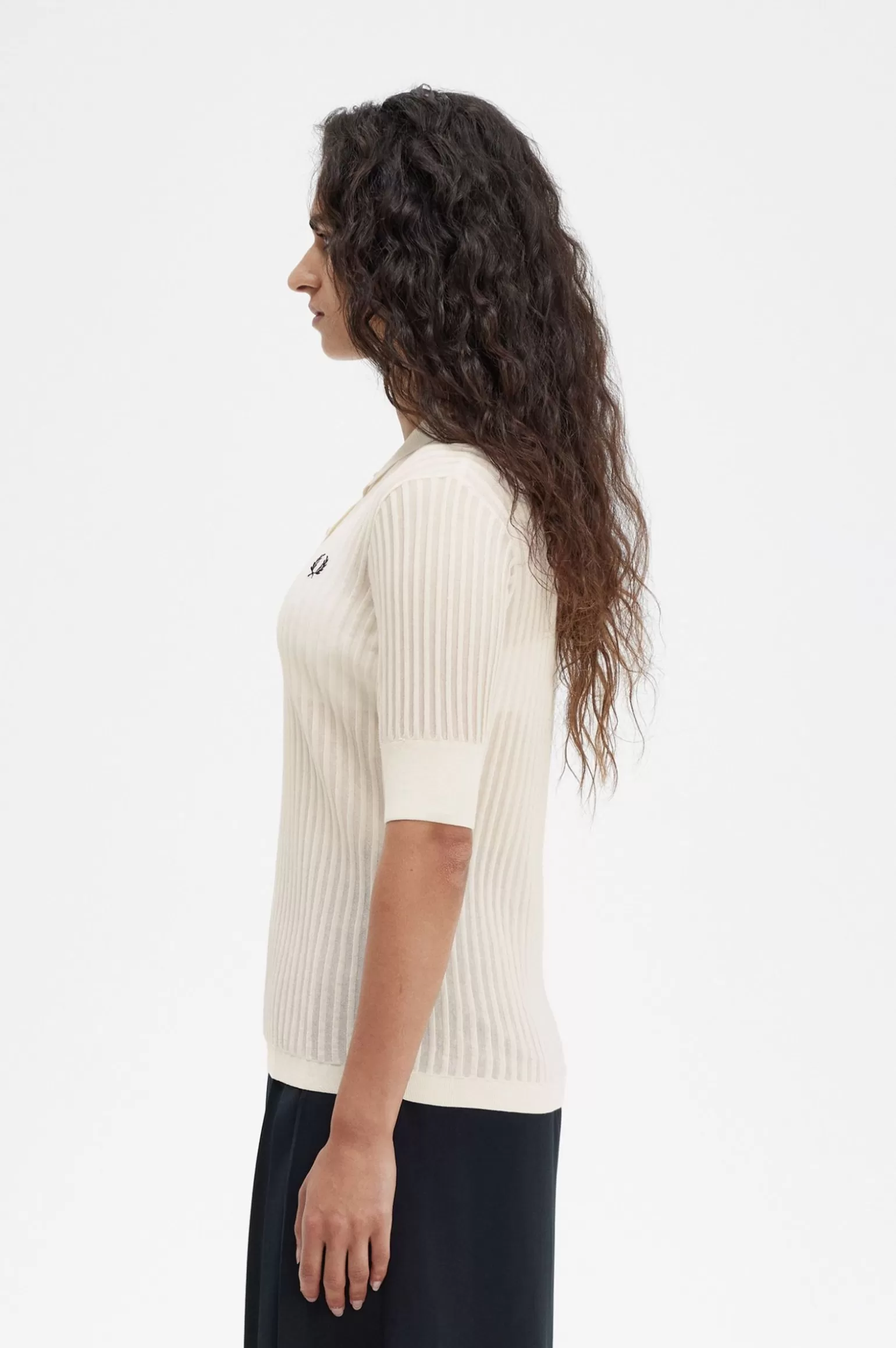 Knitwear^Fred Perry Transparentes Strickhemd Ecru