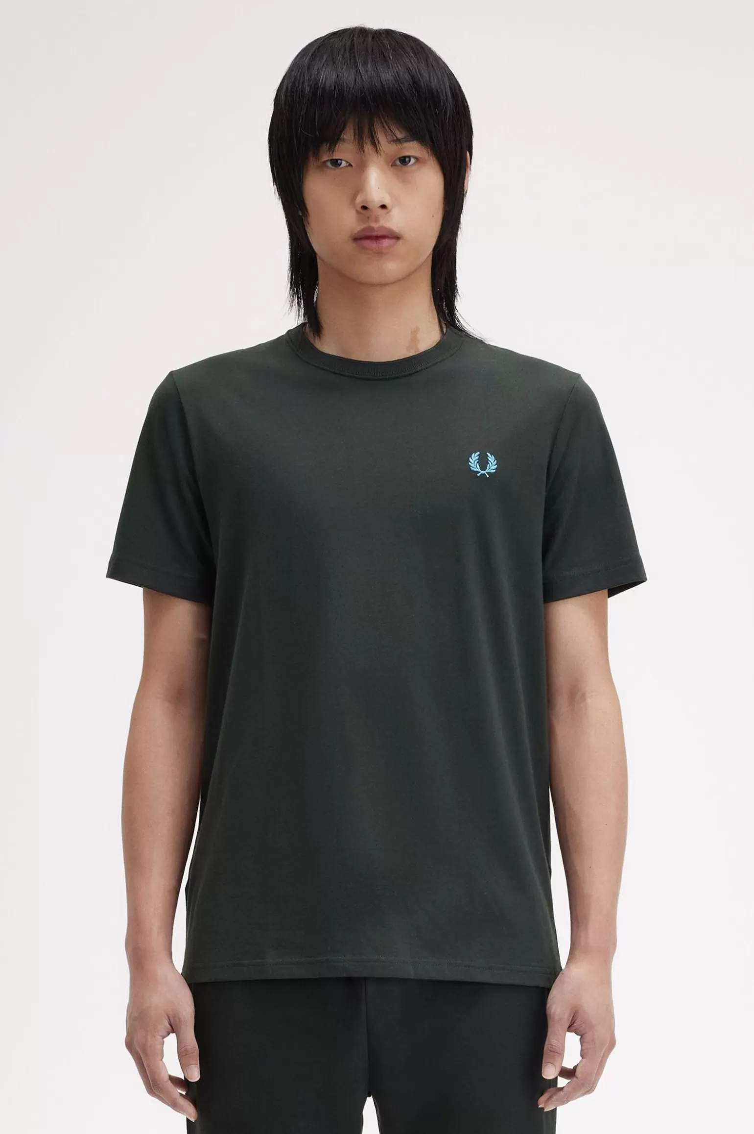 T-Shirts^Fred Perry T-Shirt Mit Rundhalsausschnitt Nachtgrün / Ozean