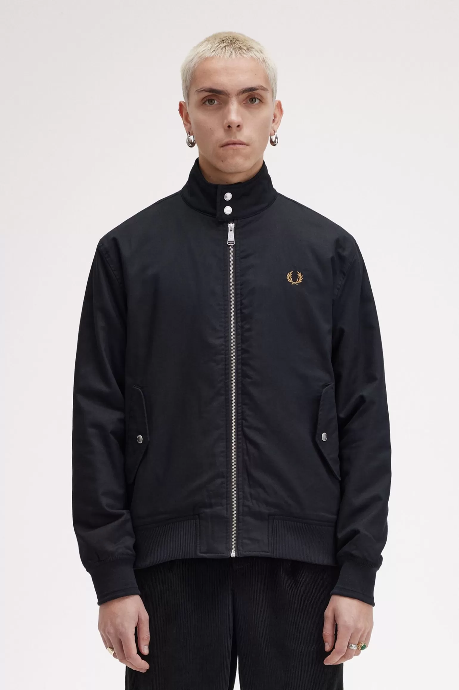 Mäntel und Jacken^Fred Perry Wattierte Harrington-Jacke Schwarz