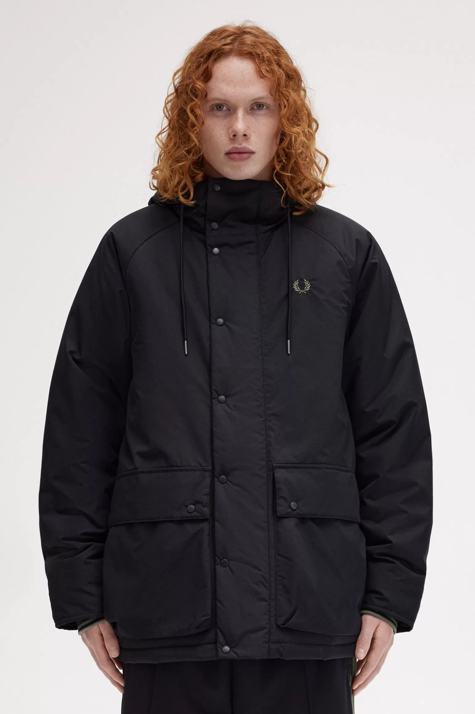 Mäntel und Jacken^Fred Perry Wattierte Reißverschlussjacke Schwarz